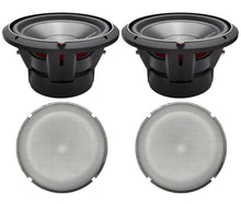 Load image into Gallery viewer, 2 Rockford Fosgate P3D2-10 10" 1000W 4-Ohm Subwoofer + 10" Mesh Grille Insert