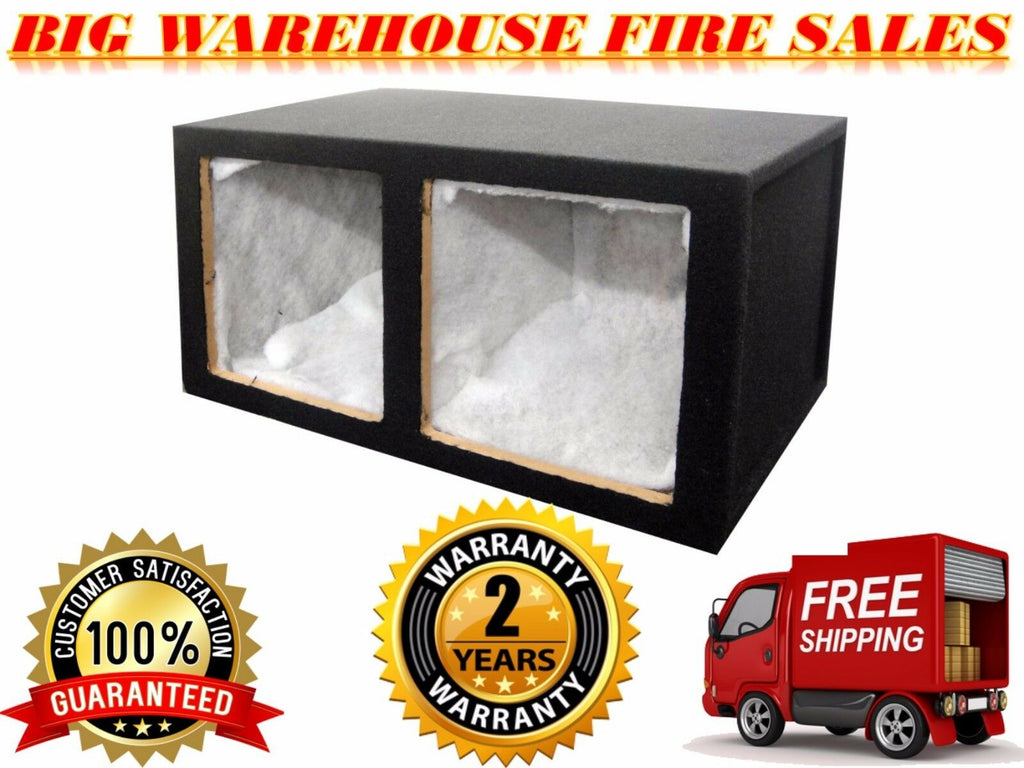 Dual 10" MDF Square-Hole Sealed Enclosure/Box Fit Kicker Solo-Baric L7 /L5 /L3