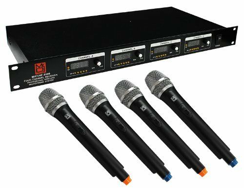 2 MR DJ MICVHF-8500 4  Channel Handheld Wireless Microphone PA/DJ/KTV/Karaoke