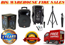 Charger l'image dans la galerie, Mr. Dj DSP4000 PA DJ 15" 4000W Bluetooth DSP FM Speaker & Stand