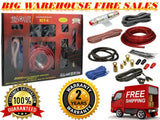 RV 4 Gauge 2000W Car Amplifier Complete Installation Amp Kit Power Wiring