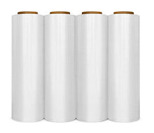 Load image into Gallery viewer, Four Rolls Plastic Film Shrink Pallet Stretch Wrap 18" x 1250' SQ' 80 Gauge