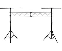Load image into Gallery viewer, 10 FT Mobile DJ Portable Lighting Truss Stand System w/ T-Bars