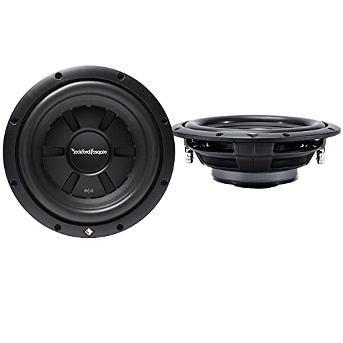 Rockford Fosgate R2SD4-10 10" 800W 4-Ohm R2 Car Shallow DVC Subwoofers Subs with Mica-Injected Polypropylene Cone and Integrated PVC Trim Ring