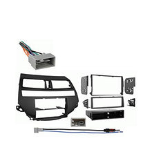 Load image into Gallery viewer, Compatible with Honda Accord Crosstour 2010 2011 2012 w Auto Climate Stereo Harness Radio Dash Kit
