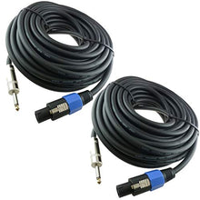 Load image into Gallery viewer, 2x 100 FT Speakon to 1/4" Speaker Cable DJ PA Cable