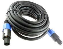 Load image into Gallery viewer, XP Audio 100 foot Speakon to Speakon Male compatible Speaker Wire Cable DJ PA Cable Gauge 16 GA