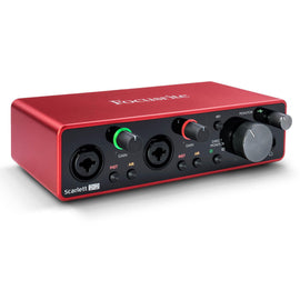 Focusrite Scarlett 2i2 3rd Gen USB Interface w/ 2 3-Foot XLR Cables Bundle
