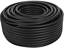 Load image into Gallery viewer, American Terminal 20 Ft 1/2" Split Wire Loom Conduit Polyethylene Tubing Black Color Sleeve Tube