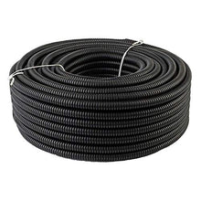Load image into Gallery viewer, American Terminal Split Wire Loom Conduit Polyethylene Black Tubing Sleeve Tube AMT 100 Ft 1/4"