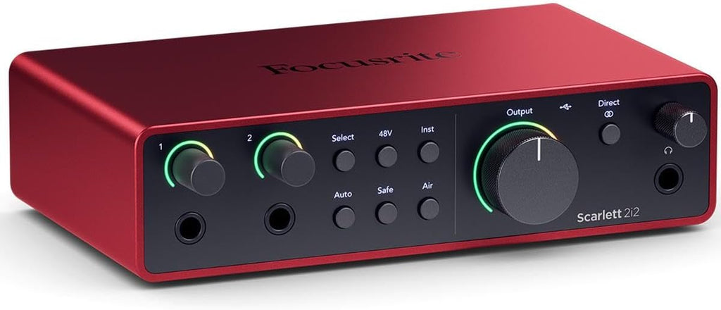 Focusrite Scarlett 2I2 4th Gen 2x2 USB Audio Interface With Single Microphone Preamp