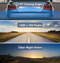 Load image into Gallery viewer, CAM108 Backup Camera License Plate HD Night Vision Rear View 170° Angle Waterproof Compatible with Pioneer Car Radio DMH-100BT DMH-WT8600NEX DMH-160BT DMH1770NEX AVH-120BT AVH-210EX AVH-2550NEX AVH-X490BS