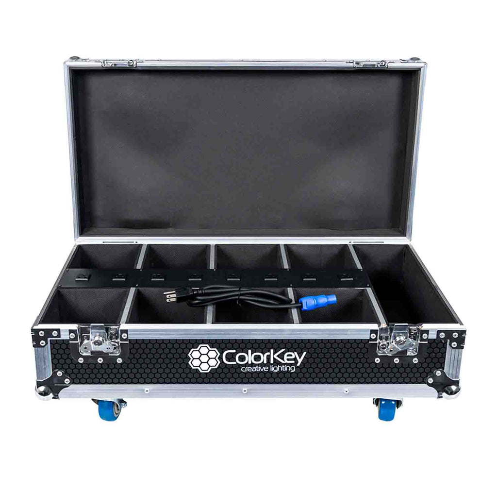 Colorkey CKU-9028 Charging Road Case for Mobilepar Mini Hex 4 Uplights