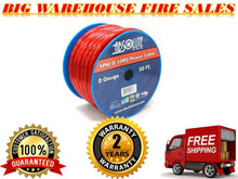 Load image into Gallery viewer, Absolute 1/0 Gauge 50 FT PRO Xtreme Twisted Power / Ground Battery Wire Cables Red