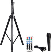 Load image into Gallery viewer, 2 MR DJ PBX4200PKG 15" PA DJ 3000W Bluetooth Karaoke Speaker LED + Speaker Stand