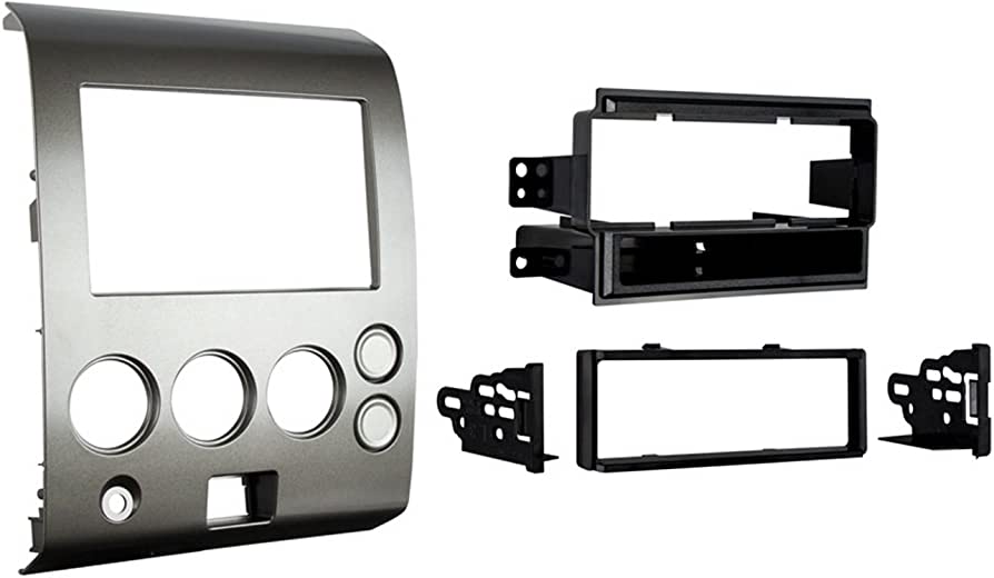 Absolute RADIOKITPKG1 Fits Nissan Titan 2004-2005 Double DIN Stereo Harness Radio Install Dash Kit