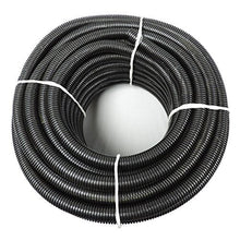 Charger l'image dans la galerie, American Terminal 1" Dia. x 50 ft, Black Flexible Polyethylene Corrugated (PE) Split Tubing Wire Loom