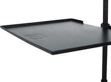 Load image into Gallery viewer, Gator Frameworks  GFW-SHELF1115 Microphone Stand Clamp-On Utility Shelf 15" x 11" Surface Area with 10 Pound Weight Capacity, Black, 11" x 15"