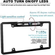 Load image into Gallery viewer, Absolute CAM2100S Chrome License Plate License Plate Backup HD Camera, Rear View Camera 170° Viewing Angle Universal Night Vision Waterproof High Sensitive 8 Bright LED Reversing Car Camera