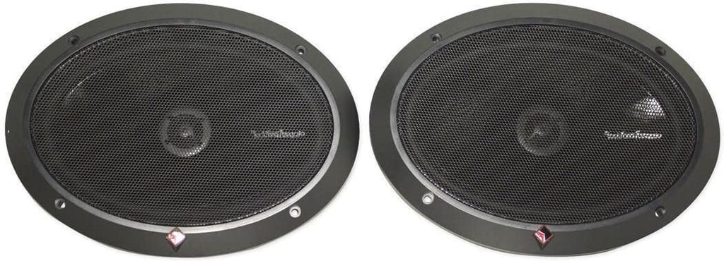 2 Rockford Fosgate P1692 6x9 150W Speakers + 2 Absolute Angled 6x9 Speaker Box