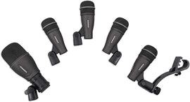 Samson DK705 5-Piece Drum Microphone Kit  Bundle with Stool & Headphone