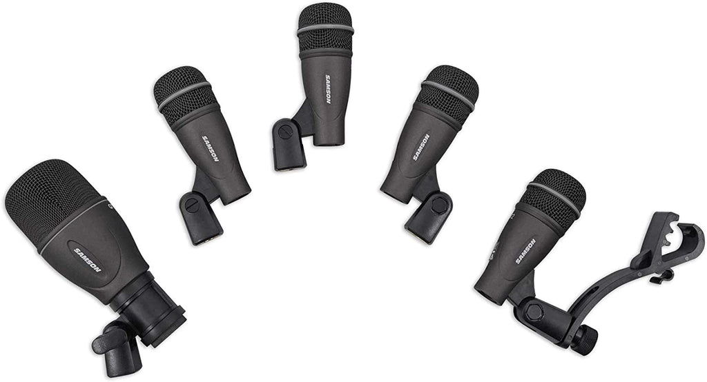 Samson DK705 5-Piece Drum Microphone Kit Bundle with Stand & 3 XLR Cable