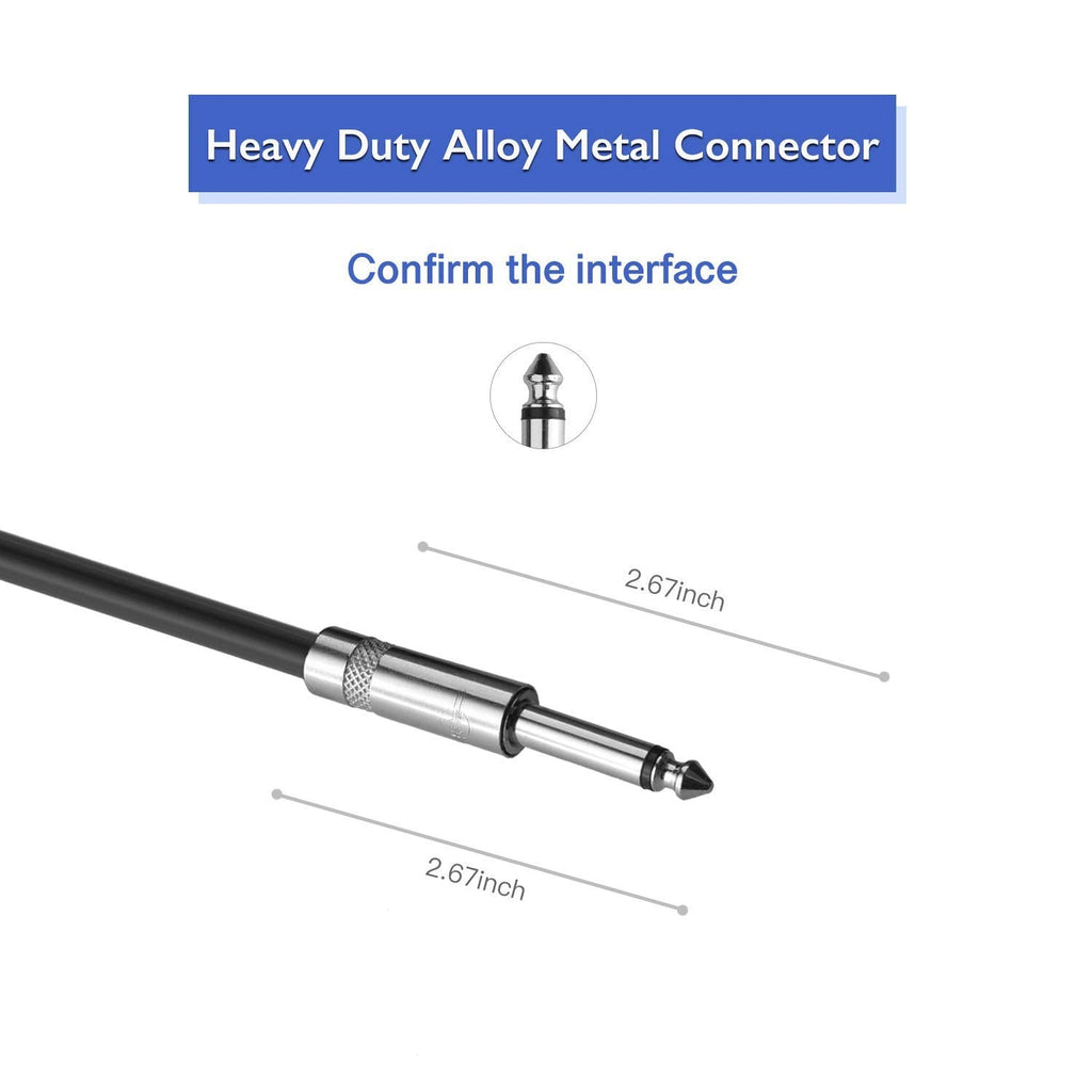 2 1/4" to 1/4" 12 FT. 12 Gauge Wire DJ/ PRO Audio Speaker Cable