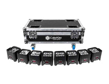 Load image into Gallery viewer, Colorkey CKW-6028-KIT, Mobilepar Mini Hex 4 Uplights 8-Pack Bundle with Charging Road Case