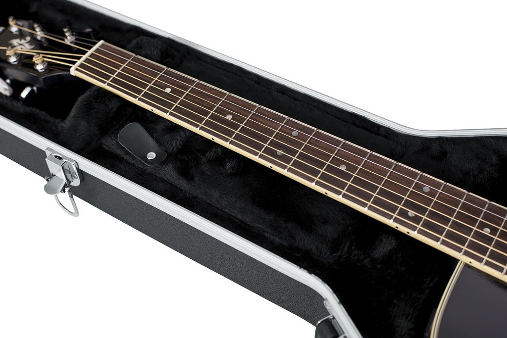 Gator Cases GC-DEEP BOWL Deluxe ABS Molded Case for Acoustic Guitars; Fits Ovation Style Deep Contour Acoustic Guitars
