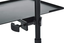 Load image into Gallery viewer, Gator Frameworks  GFW-SHELF1115 Microphone Stand Clamp-On Utility Shelf 15" x 11" Surface Area with 10 Pound Weight Capacity, Black, 11" x 15"