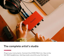 Load image into Gallery viewer, Focusrite Scarlett 2i2 Studio 4th Gen USB Interface Microphone Headphones Software Suite Broadcast Arm Springs XLR Cable Pop Filter