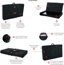 Load image into Gallery viewer, Gator Cases G-LCD-TOTE60 Padded Nylon Carry Tote Bag for Transporting LCD Screens, Monitors and TVs; 60" Screen Size