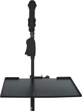 Load image into Gallery viewer, Gator Frameworks  GFW-SHELF1115 Microphone Stand Clamp-On Utility Shelf 15" x 11" Surface Area with 10 Pound Weight Capacity, Black, 11" x 15"