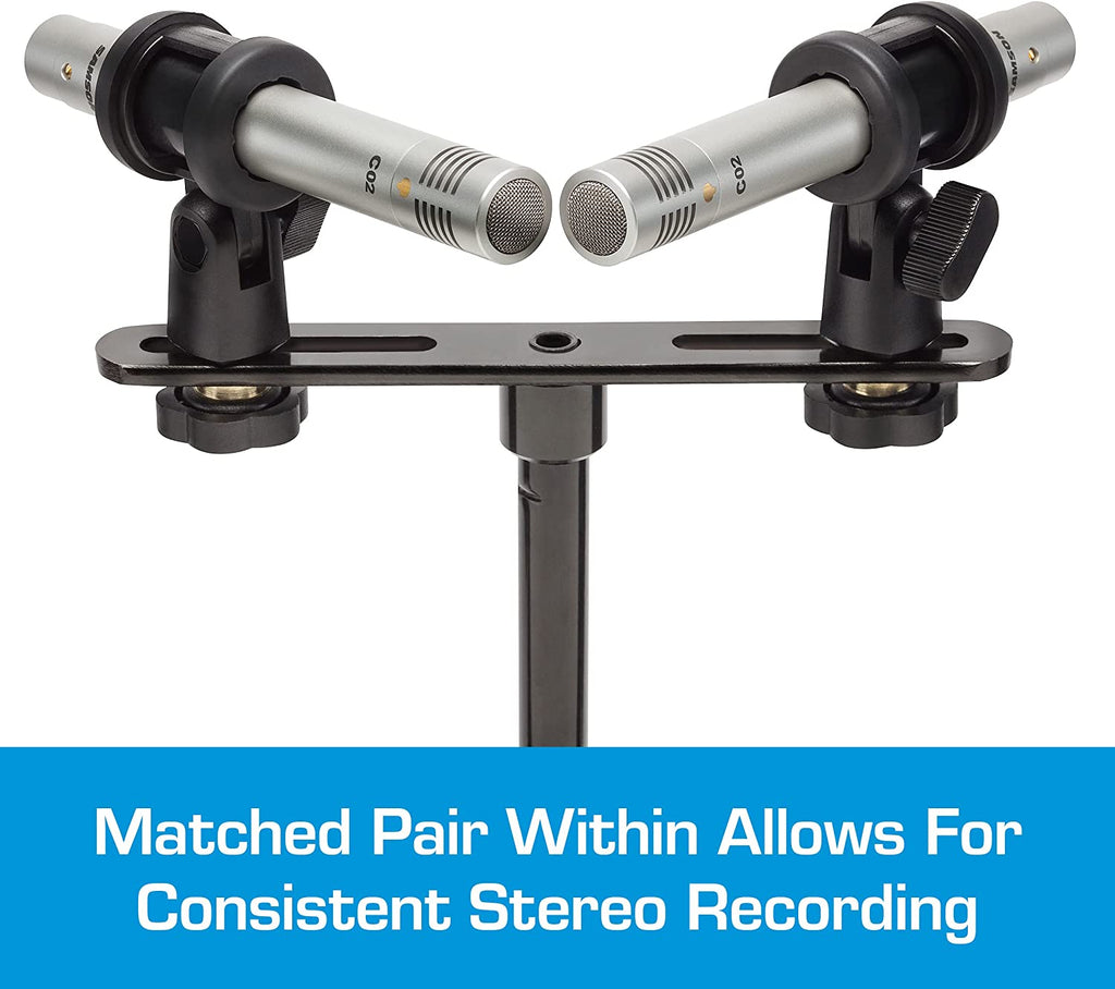 Samson C02 Pencil Condenser Pencil Microphones, Pair