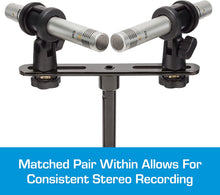 Load image into Gallery viewer, Samson C02 Pencil Condenser Pencil Microphones Pair +2 MR DJ Mic Stand & XLR Cable