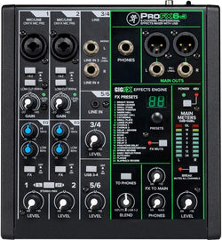 Mackie ProFX6v3 6-Channel Mixer with Built-in Effects and USB + 2 Mackie EM-89D Cardioid Dynamic Vocal Microphone + MR DJ Microphone Cables