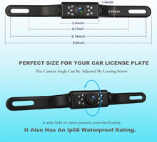 Load image into Gallery viewer, Absolute CAM600 Universal Rear View Backup Camera License Plate Mount Night Vision