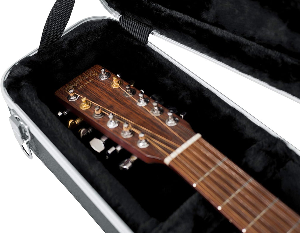 Gator Cases GC-DEEP BOWL Deluxe ABS Molded Case for Acoustic Guitars; Fits Ovation Style Deep Contour Acoustic Guitars