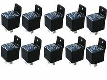 Load image into Gallery viewer, 10 Bosch style 12 Volt DC 40 AMP SPTD Automotive Relay 5 Pin with Mounting Tab
