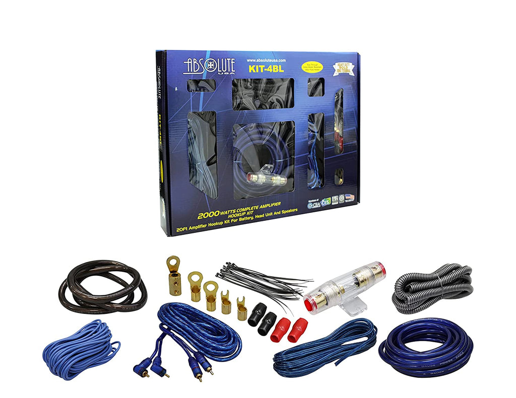 Rockford Fosgate T750x1BD Power 500 Watts Watt Class-AD Mono Channel Amplifier + 4 Gauge Amplifier Installation Wiring Kit