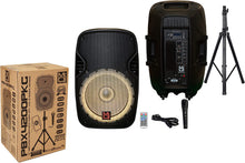 Load image into Gallery viewer, MR DJ PBX4200PKG 15" PA DJ 3000W Bluetooth Karaoke Speaker LED + Speaker Stand