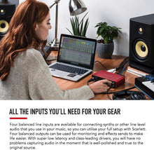 Load image into Gallery viewer, Focusrite Scarlett 2i2 Studio 4th Gen USB Audio Interface Bundle for the Songwriter with Condenser Microphone and Headphones for Recording, Streaming, and Podcasting