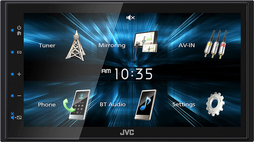 JVC KW-M180BT Bluetooth Car Stereo Receiver with USB Port 6.75" Display Radio MP3 Player Double DIN + Absolute CAM600 Camera