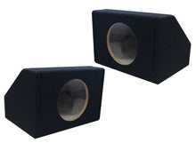 Load image into Gallery viewer, 2 Absolute 6.5" Single Angled Black Subwoofer Enclosure Speaker Box