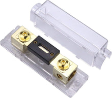 Load image into Gallery viewer, 2 Absolute ANH-3 0/2/4 Gauge AWG in-Line ANL Fuse Holder & 2 Gold Plated 200 Amp Fuse