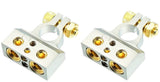 2 American Terminal ABTC300N 0/2/4/6/8 AWG Single Negative Power Battery Terminal Connectors Chrome