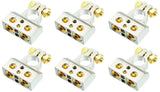 6 DC Sound DBTC300N 0/2/4/6/8 AWG Single Negative Power Battery Terminal Connectors Chrome