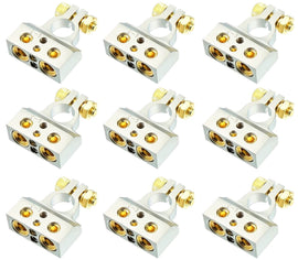 9 American Terminal ABTC300N 0/2/4/6/8 AWG Single Negative Power Battery Terminal Connectors Chrome