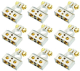 12 MK Audio MBTC300P 0/2/4/6/8 AWG Single Positive Power Battery Terminal Connectors Chrome