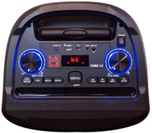 Charger l'image dans la galerie, MR DJ CUBE12 12" Rechargeable Portable Karaoke Speaker with Party Flame Lights Microphone TWS USB FM Radio